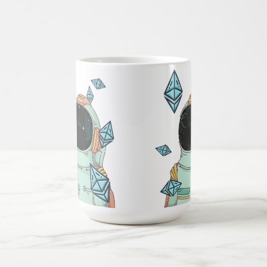 Ätherum zum Mond ETH Space Man Merch Kaffeetasse (Mittel)