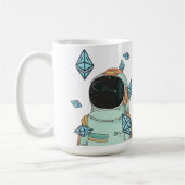 Ätherum zum Mond ETH Space Man Merch Kaffeetasse (Links)