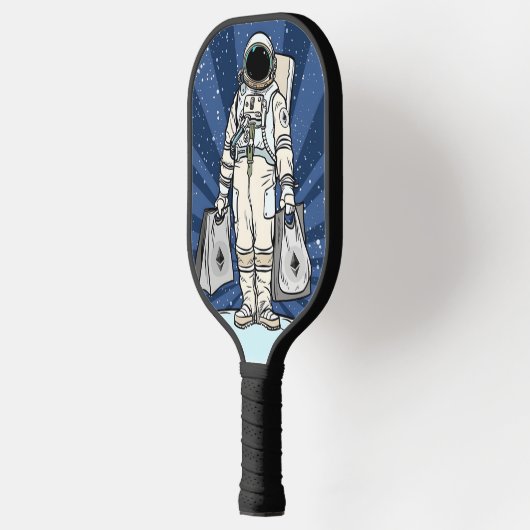 Ätherum zum Mond ETH Space Man Merch Pickleball Schläger (Links)