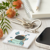 Ätherum zum Mond ETH Space Man Merch - Qr Code Schlüsselanhänger (Vorderseite rechts)