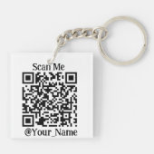 Ätherum zum Mond ETH Space Man Merch - Qr Code Schlüsselanhänger (Rückseite)