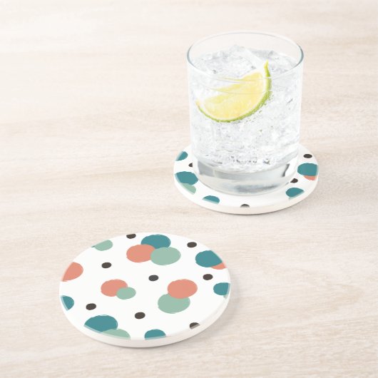 Äthetische Farbpunkte Getränkeuntersetzer (Seite)