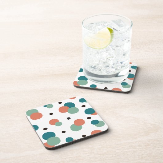Äthetische Farbpunkte Getränkeuntersetzer (Rechte Seite)