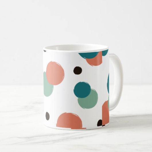 Äthetische Farbpunkte Kaffeetasse (VorderseiteRechts)