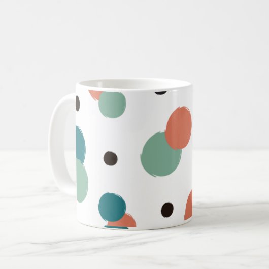 Äthetische Farbpunkte Kaffeetasse (Vorderseite Links)