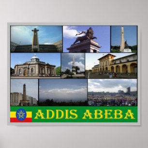 Äthiopien - Addis Abeba - Mosaik - Poster