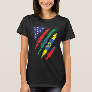 Äthiopien American Grown Flag USA Patriot Heritage T-Shirt