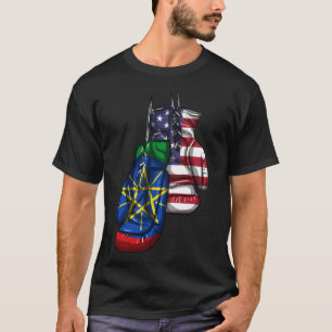 Äthiopien Äthiopien Afrika Flag Proud DNA Amerikan T-Shirt