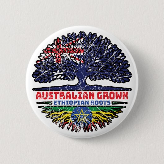Äthiopien Äthiopien Australien Tree Roots Button (Vorderseite)