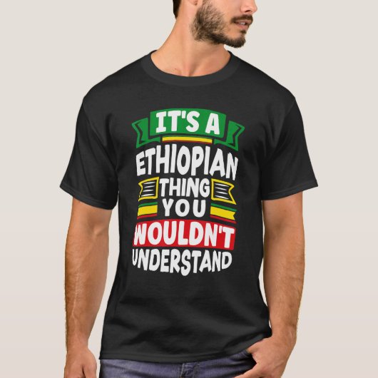 Äthiopien Äthiopien Flag A Ethiopia T T-Shirt (Vorderseite)