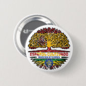 Äthiopien Äthiopien Spanien Tree Roots Flag Button (Vorne & Hinten)