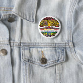 Äthiopien Äthiopien Spanien Tree Roots Flag Button (Beispiel)