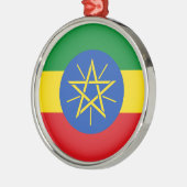 Äthiopien - äthiopische Flagge Ornament Aus Metall (Links)