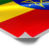 Äthiopien - Äthiopische Flagge - Poster (Ecke)