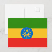 Äthiopien Flag Afrika Postkarte (Vorne/Hinten)