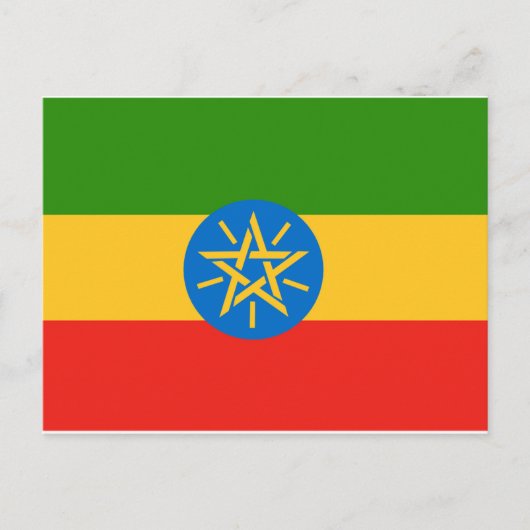 Äthiopien Flag Afrika Postkarte (Vorderseite)