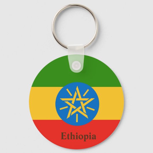 Äthiopien Flag Afrika Schlüsselanhänger (Vorderseite)