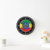 Äthiopien Flag Elegant Runde Wanduhr (Zuhause)