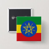 Äthiopien-Flagge Button (Vorne & Hinten)
