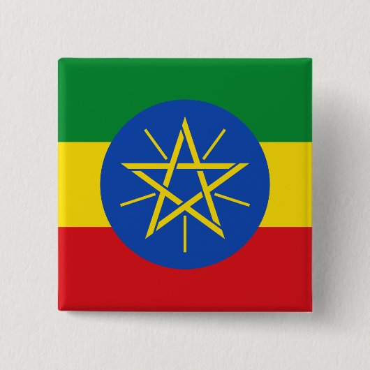 Äthiopien-Flagge Button (Vorderseite)