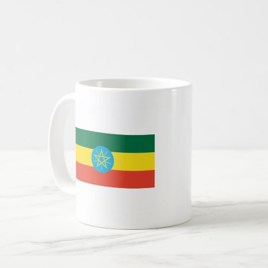 Äthiopien-FLAGGE International Kaffeetasse (Vorderseite Links)