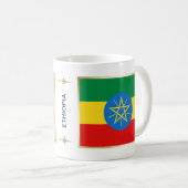 Äthiopien-Flagge + Karten-Tasse Kaffeetasse (VorderseiteRechts)