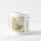 Äthiopien-Flagge + Karten-Tasse Kaffeetasse (Vorderseite Links)