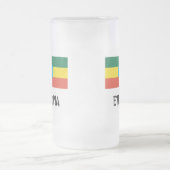 Äthiopien-Flagge Mattglas Bierglas (Mittel)