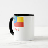 Äthiopien-Flagge mit Namen im Amharic Tasse (Vorderseite Links)