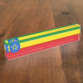 Äthiopien-Flagge Namensplakette (Seite)