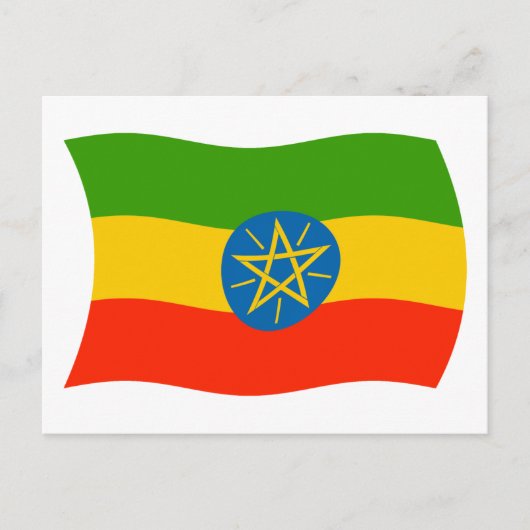 Äthiopien Flagge Postkarte (Vorderseite)