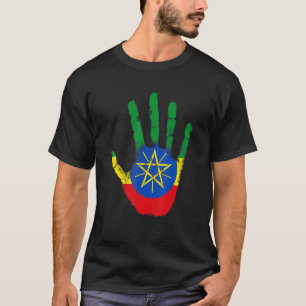 Äthiopien Flagge Vintage Hand Addis Abeba Afrika T-Shirt