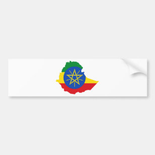 Äthiopien-Flaggen-Karte UND Autoaufkleber