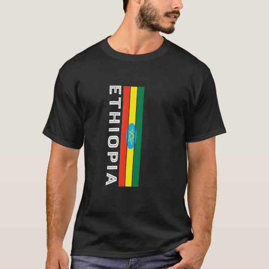 Äthiopien Flaggenfarben T-Shirt (Vorderseite)