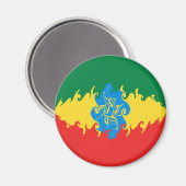 Äthiopien - Gnarly Flag Magnet (Vorderseite/Rückseite)