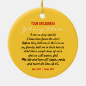 Äthiopien-Jungen-Adoptions-Andenken Keramikornament (Hinten)