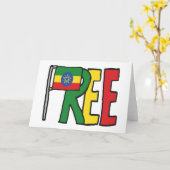 Äthiopien Karte (Gelbe Blume)