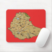 Äthiopien-Karte Mousepad (Mit Mouse)