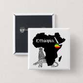 ÄTHIOPIEN/LÖWE von JUDAH Button (Vorne & Hinten)