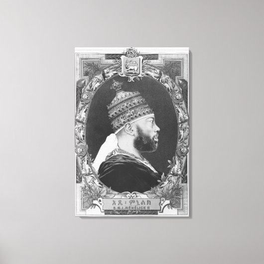 Äthiopien, Menelik II Leinwanddruck (Vorderseite)