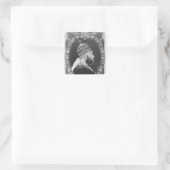Äthiopien, Menelik II Quadratischer Aufkleber (Tasche)