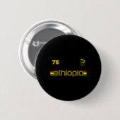 Äthiopien -Reggae Rastafari Jamaika Fußll Fußball Button (Vorne & Hinten)