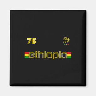Äthiopien -Reggae Rastafari Jamaika Fußll Fußball  Magnet