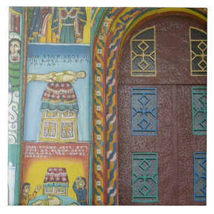 Äthiopien: Region Tigray, Axum, Christ Church, Fliese