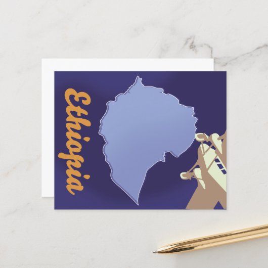 Äthiopien Reiseplakat (Vorderseite/Rückseite Beispiel)