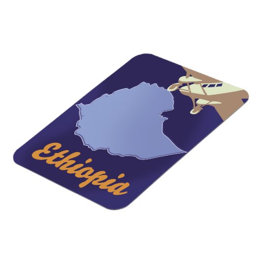 Äthiopien Reiseplakat Magnet (Linke Seite)