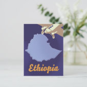 Äthiopien Reiseplakat Postkarte (Stehend Vorderseite)