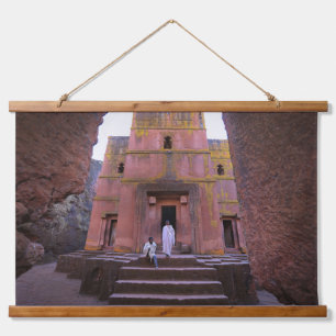 Äthiopien Rock-Hewn Kirchen Lalibela Bete Giyorgis Wandteppich Mit Holzrahmen