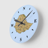 Äthiopien Runde Wanduhr (Winkel)