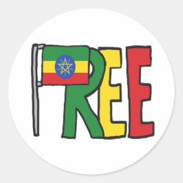 Äthiopien Runder Aufkleber